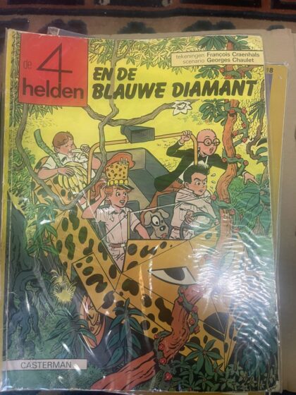 Cover van De 4 helden en de blauwe diamant