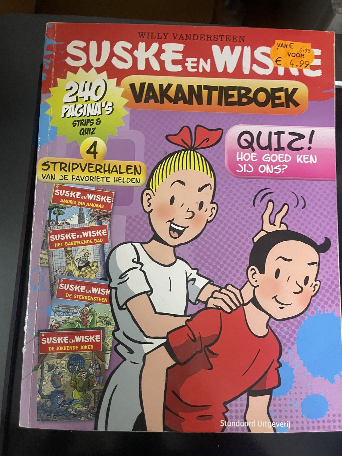 Cover van Suske en Wiske vakantieboek