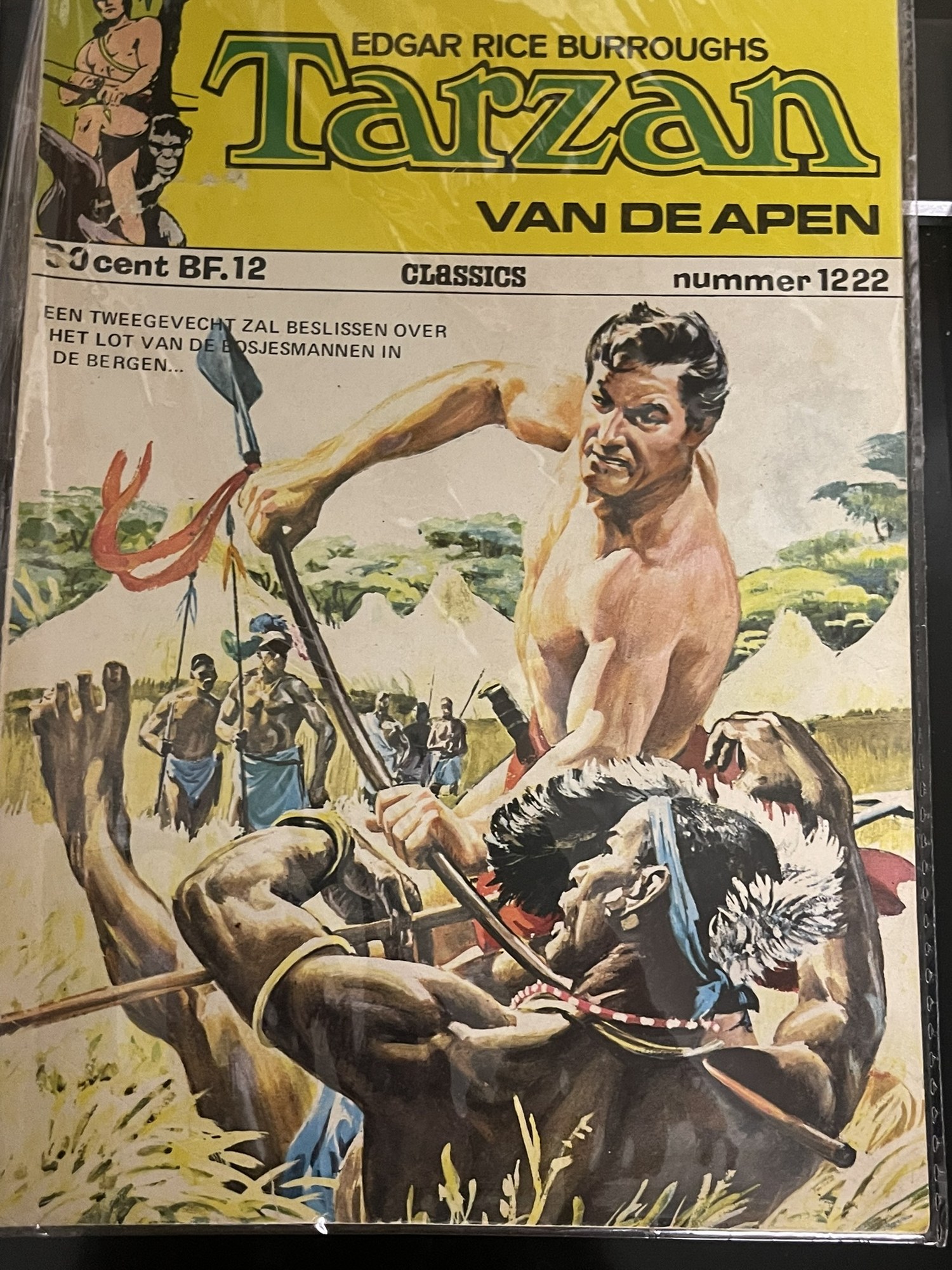 Cover van Een tweegevecht zal beslissen over het lot van de Bosjesmannen in de bergen...