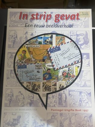 Cover van In strip gevat - Een eeuw beeldverhaal - Postzegel uitgifte boek 1997