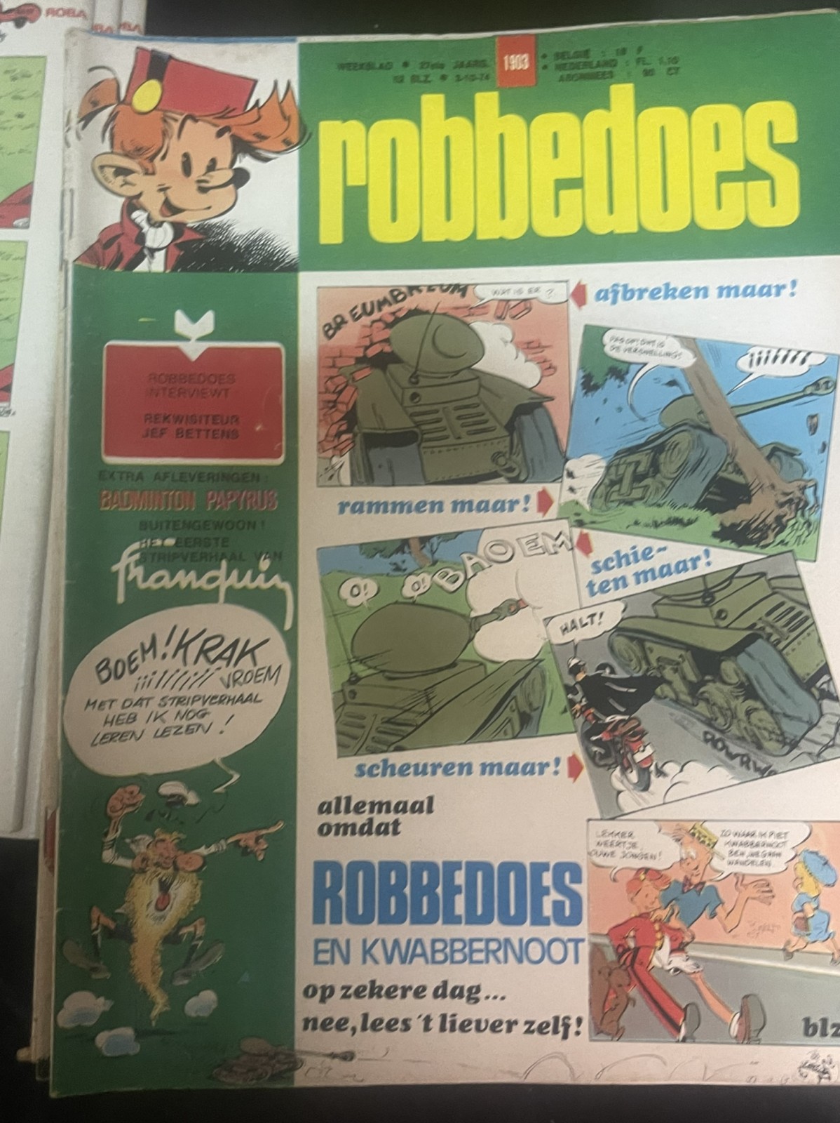 Cover van Robbedoes 1903