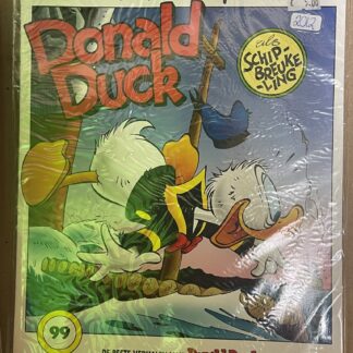Donald Duck als schipbreukeling